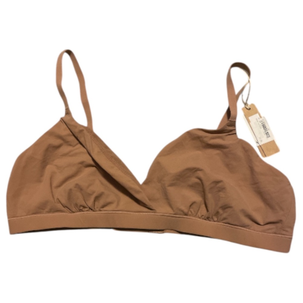 SKIMS Fits Everybody Triangle Bralette in the Sienna color